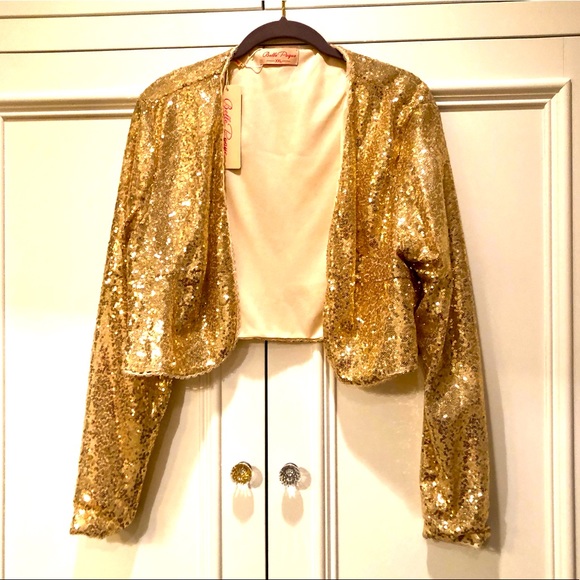 BELLE POQUE Jackets & Blazers - 🎀DONATED NWT Elegant Bolero Jacket Gold 🎀